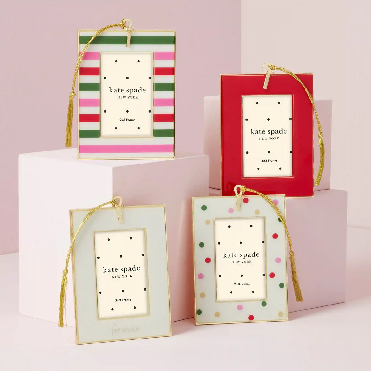 Be Jolly Stripe Mini Photo Frame Ornament