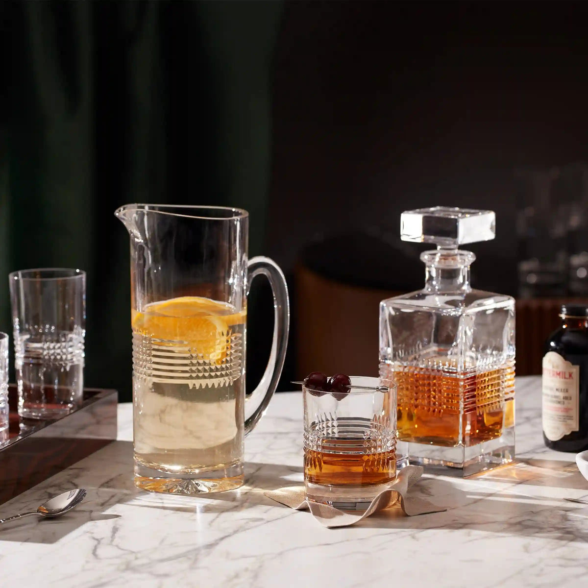 Sloane Crystal Double Old-Fashioned Glasses, Set of 4