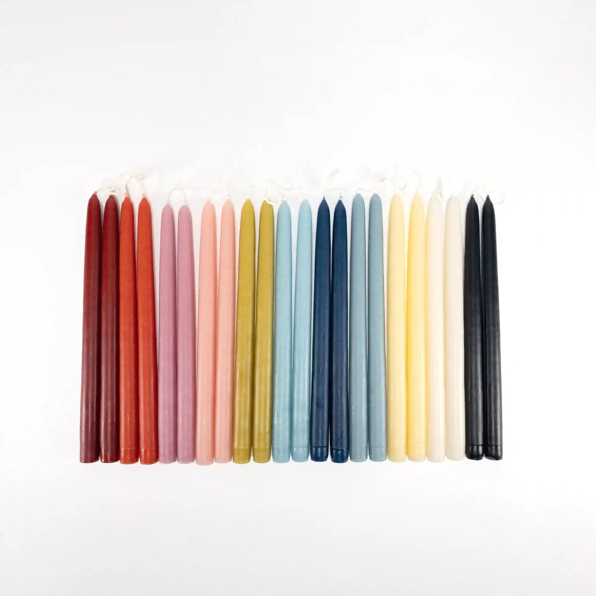 Dripless Blush 12" Taper Candles, Set of 2