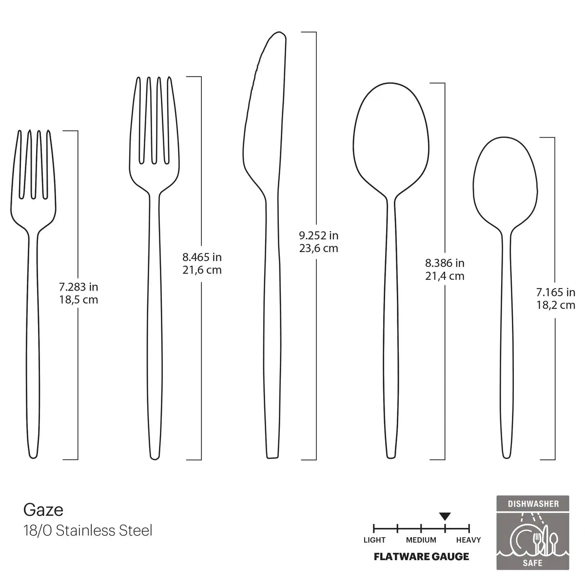 Gaze Champagne Satin 20-Piece Flatware Set