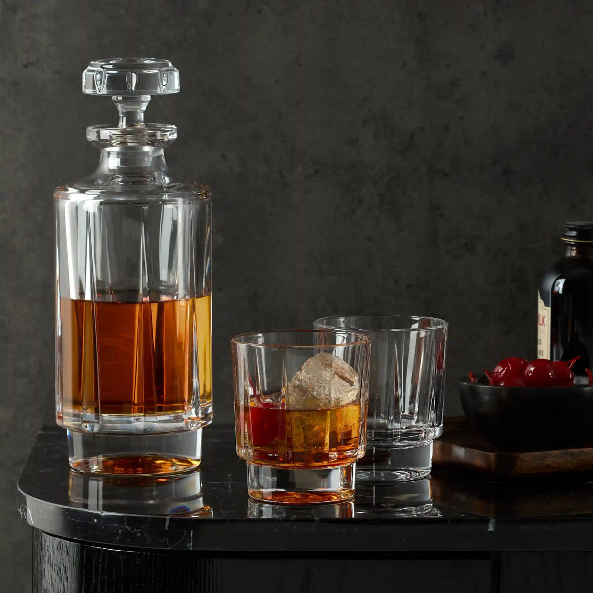 Estate Crystal Double Old-Fashioned Glasses, Set of 4