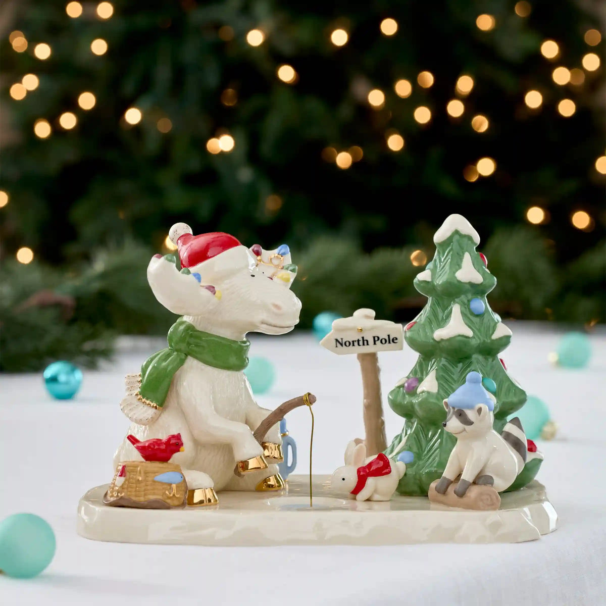 Marcel the Moose Fishing Figurine