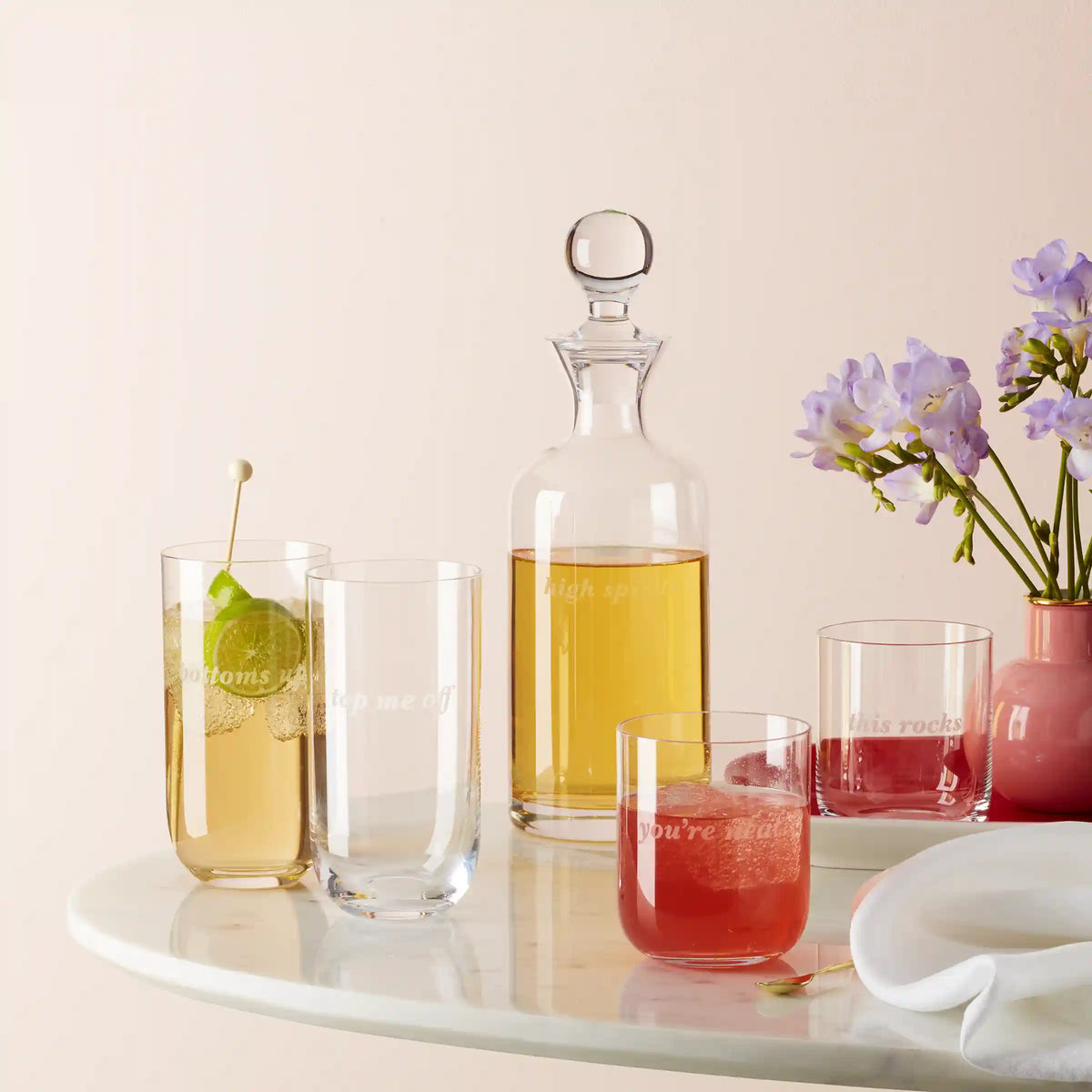This Rocks & You're Neat Double Old-Fashioned Glasses, Set of 2