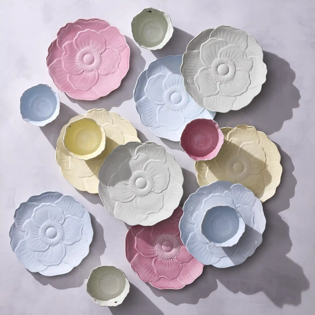 Butterfly Meadow Floral Pink Accent Plates, Set of 4