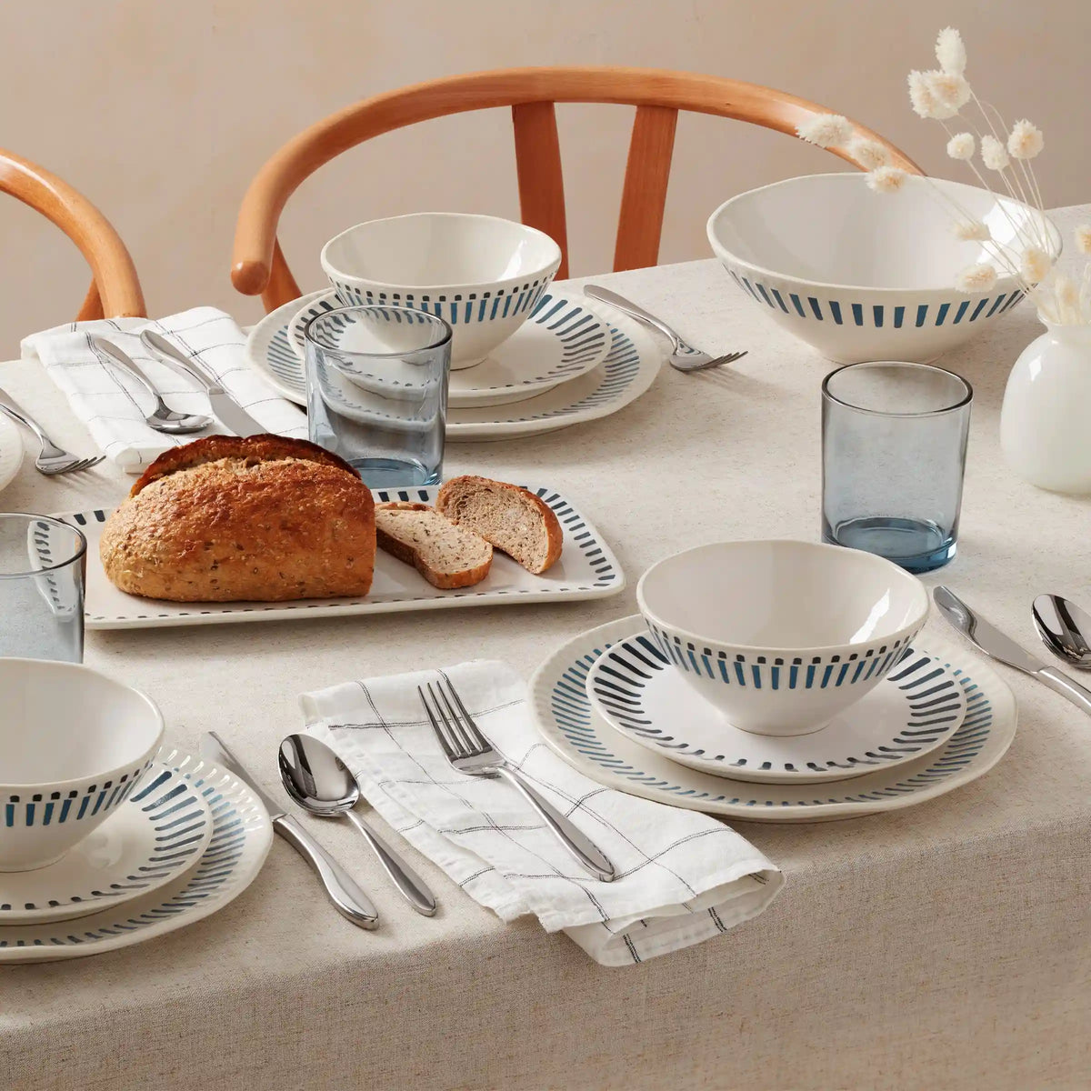 Artisanal Stripe Hors d'Oeuvres Tray