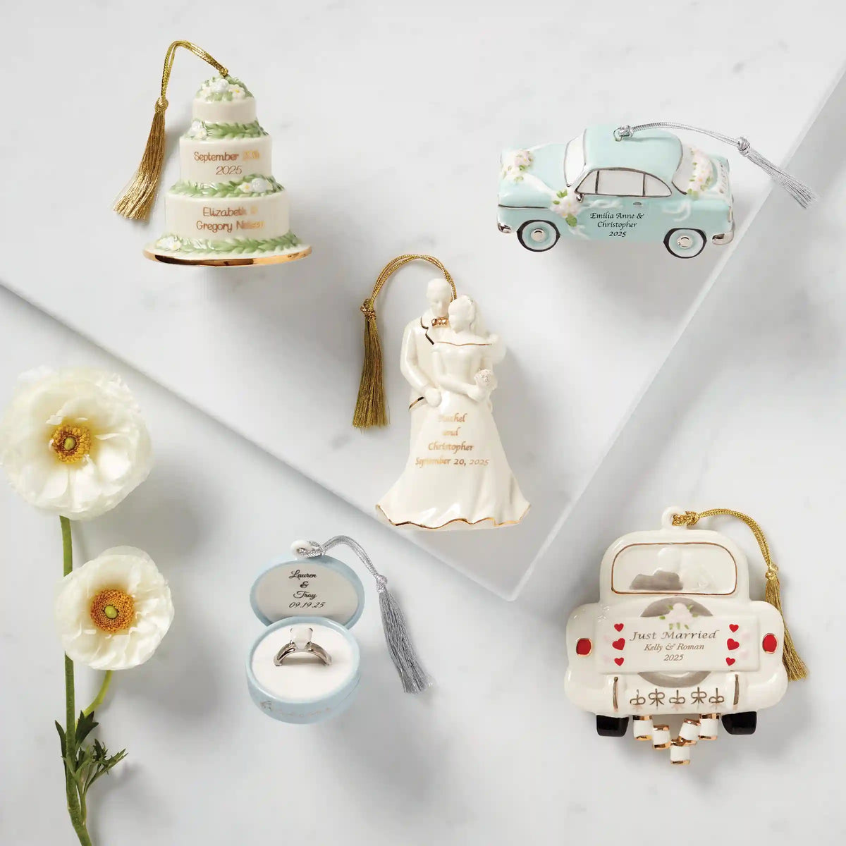 Personalized Together Forever Ring Box Ornament