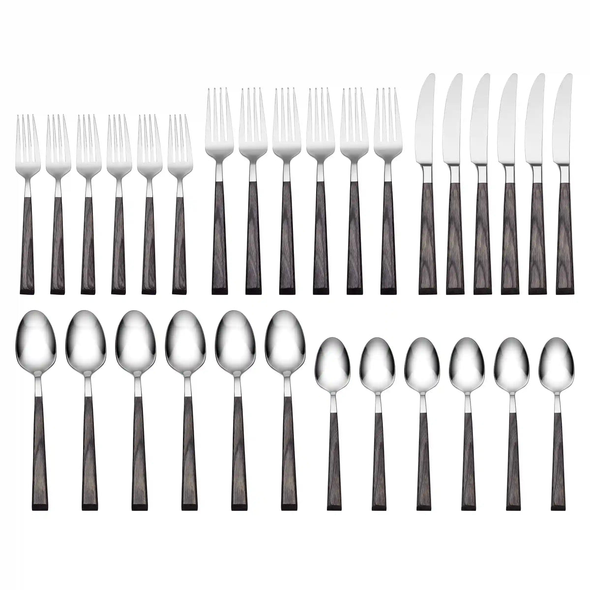 Coronado Charcoal 30-Piece Flatware Kit