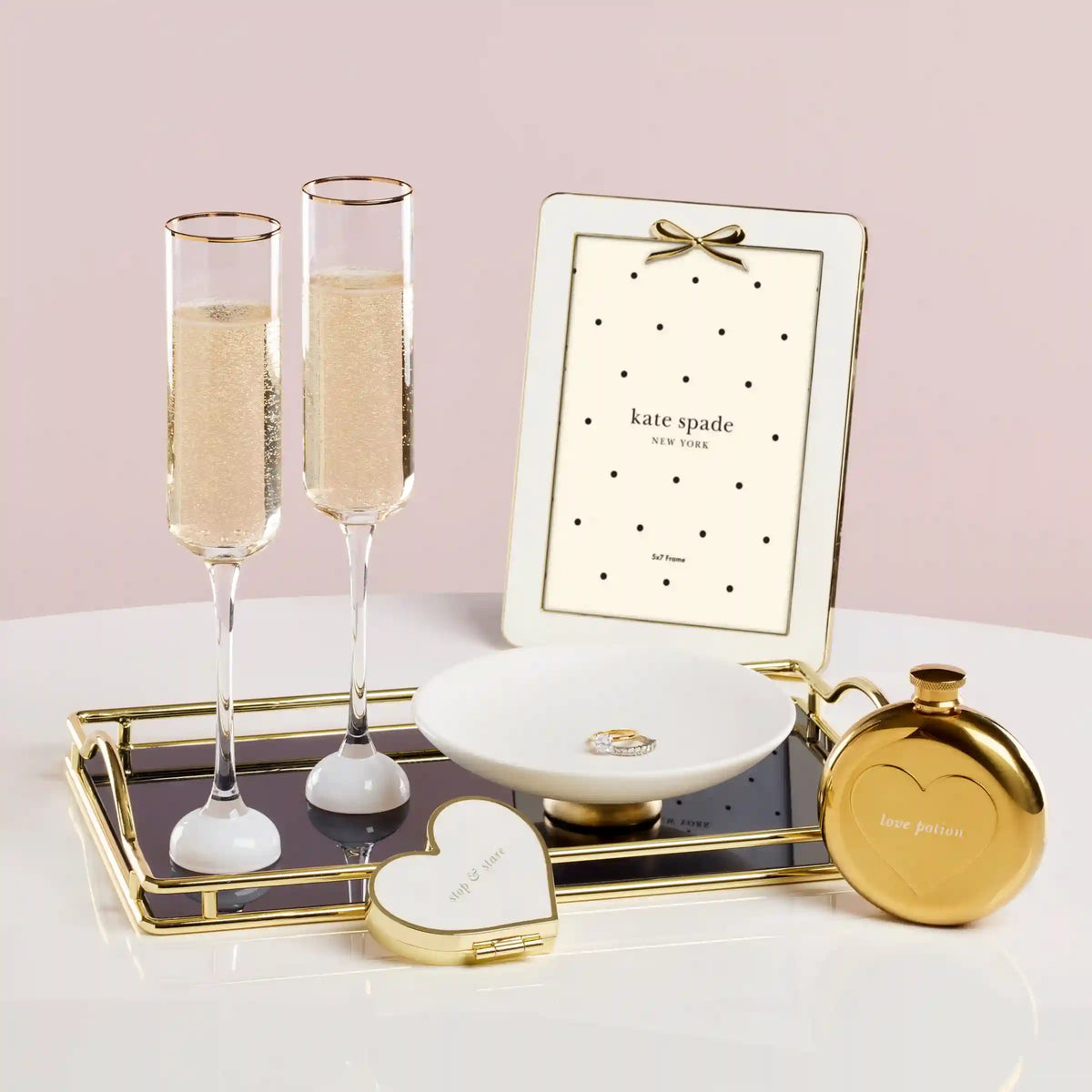Make It Pop Navy Glass Vanity Tray