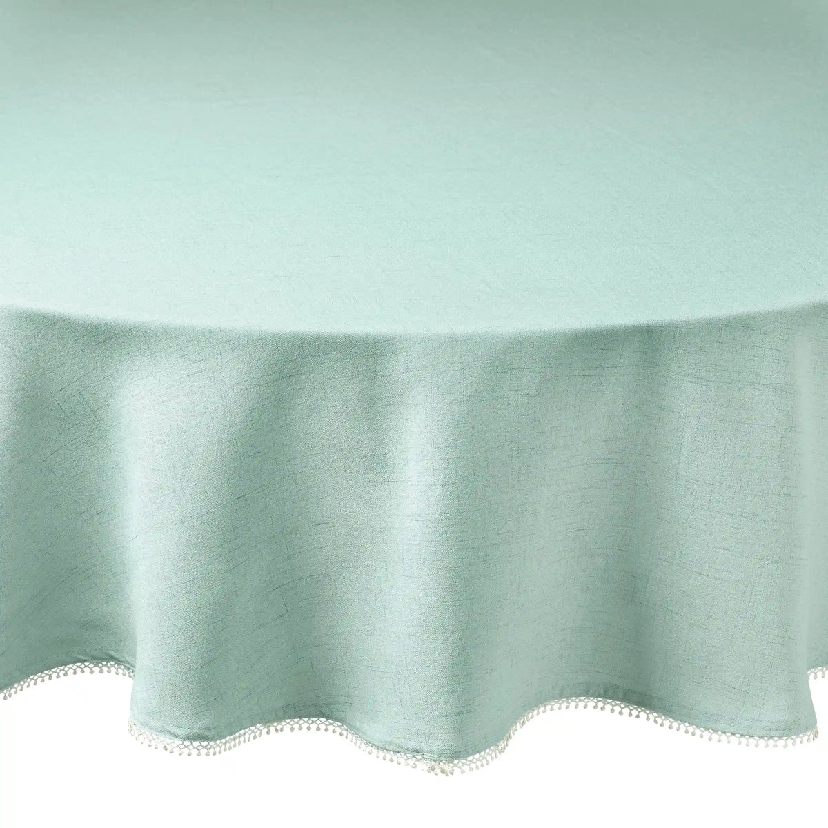 French Perle Ice Blue 70x70 Round Tablecloth