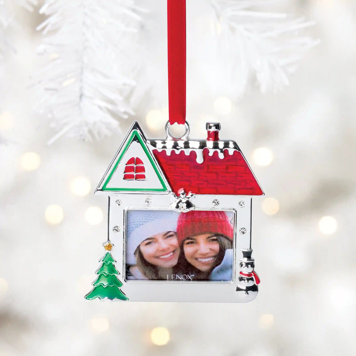 House Photo Frame Silverplate Ornament