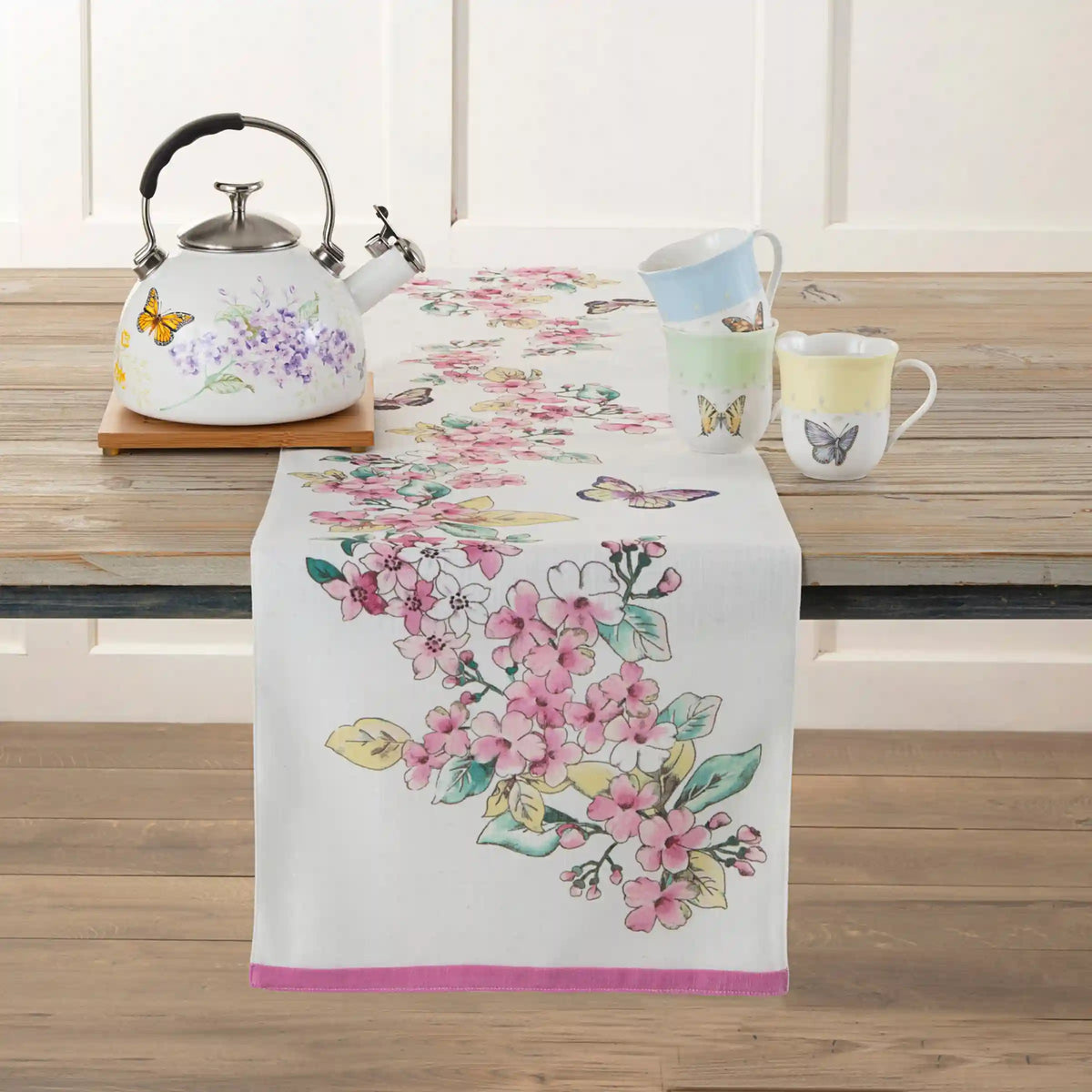 Butterfly Meadow Floral 14x72 Table Runner