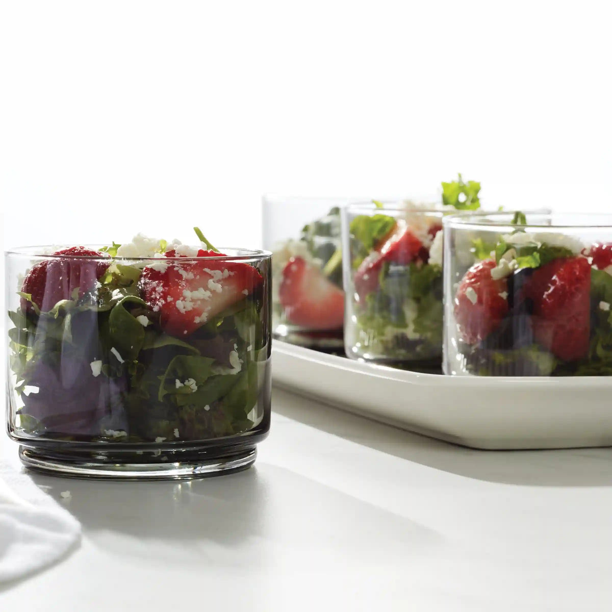 Tuscany Classics Stackable Smoke Short Glasses, Set of 4
