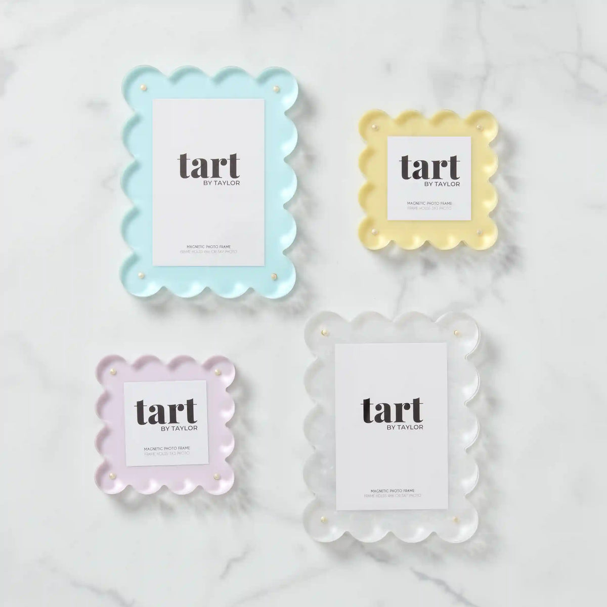 Seafoam Scalloped Acrylic Photo Frame
