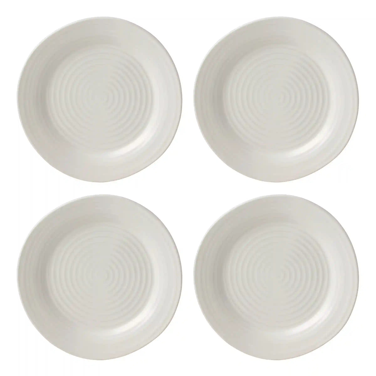 Ridge White 12-Piece Dinnerware Set