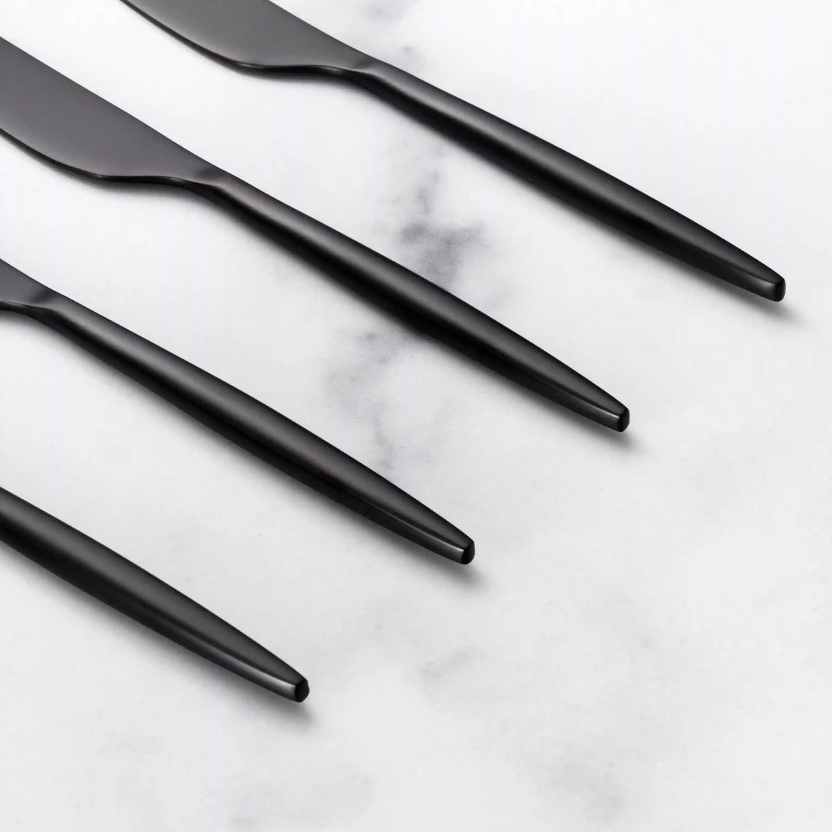 Gaze Black Satin Spreaders, Set of 4