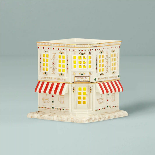 Mistletoe Park Lit Coffee Shop Figurine
