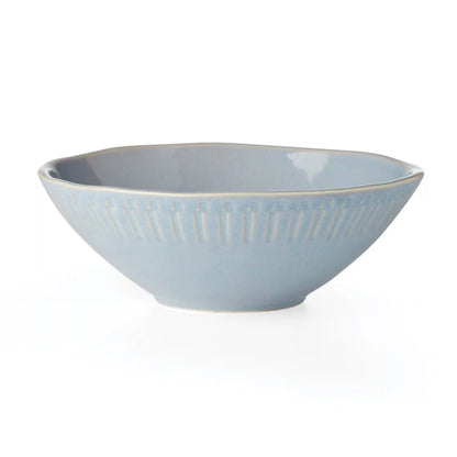 Artisanal Stripe Blue Serving Bowl