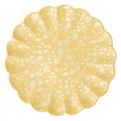 Floral Assorted Bamboo Large Plates, Set of 6
