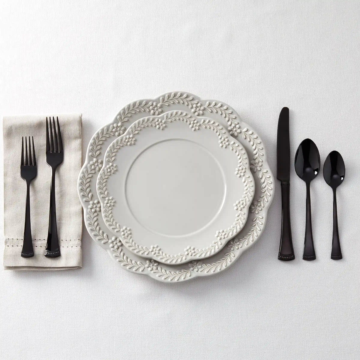 Portola Black Mirror 20-Piece Flatware Set