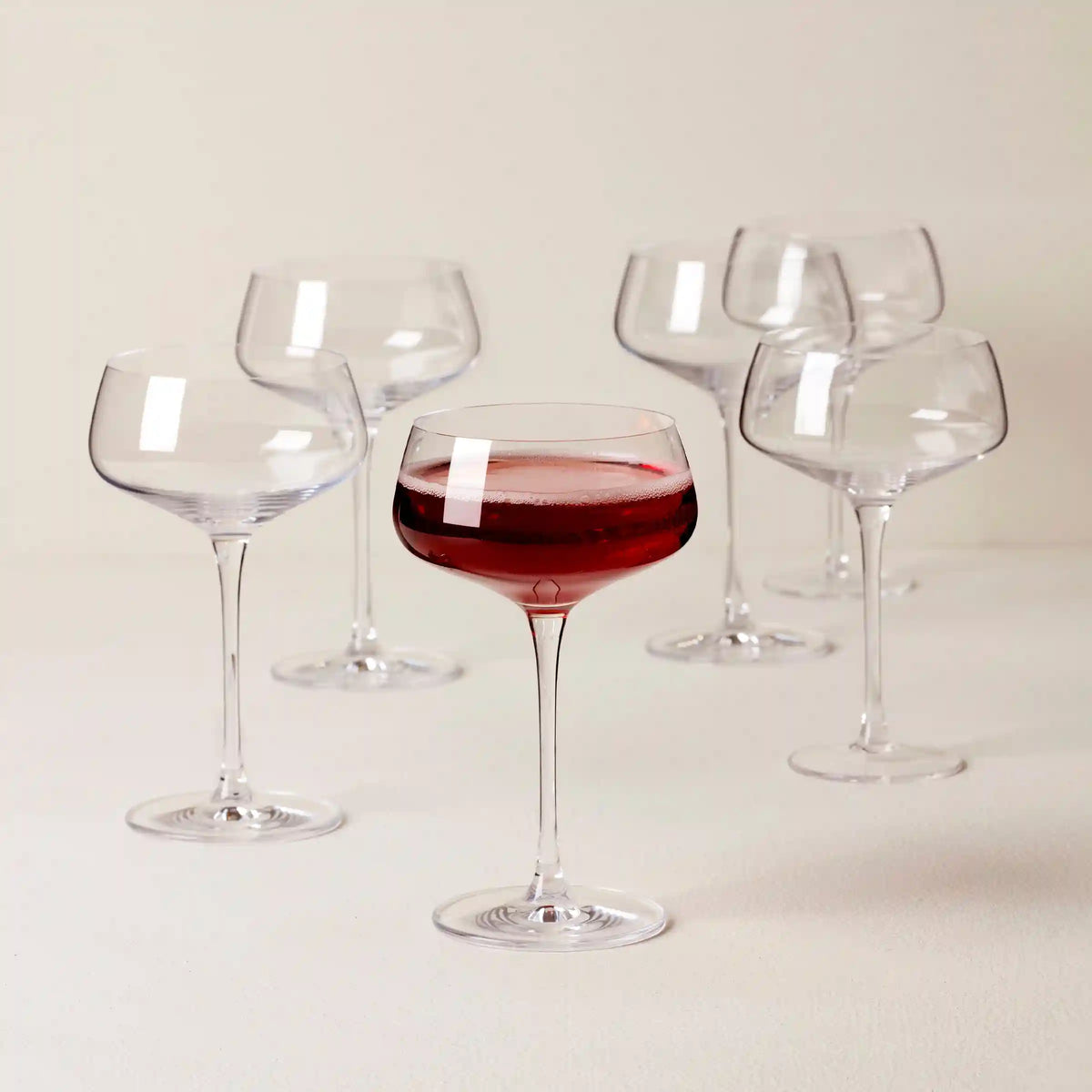 Tuscany Classics Angled Coupe Glasses, Set of 6