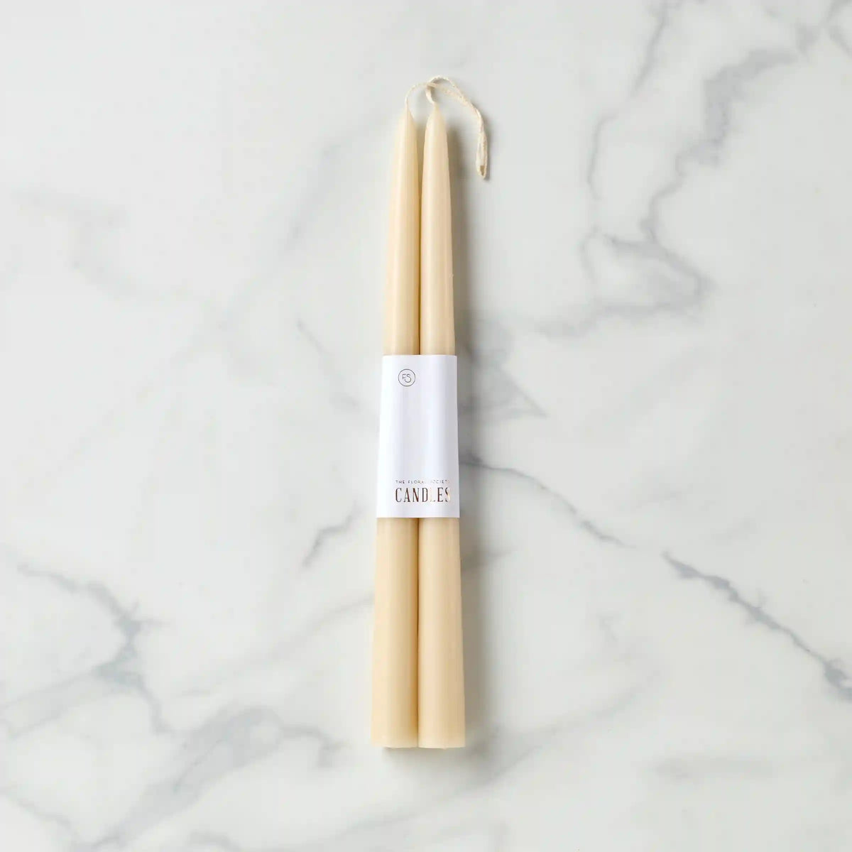 Dipped Parchment 12" Taper Candle, Set of 2
