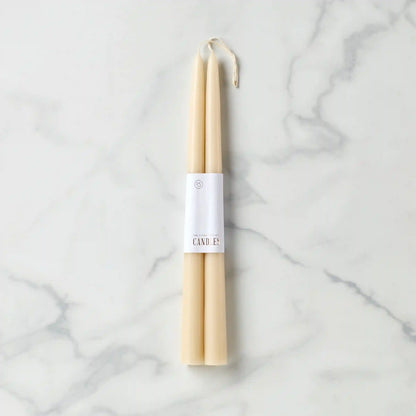 Dipped Parchment 12" Taper Candle, Set of 2