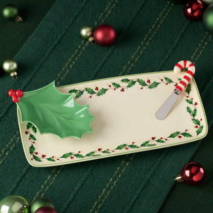 Holiday Tray Set with Spreader 3-Piece Set