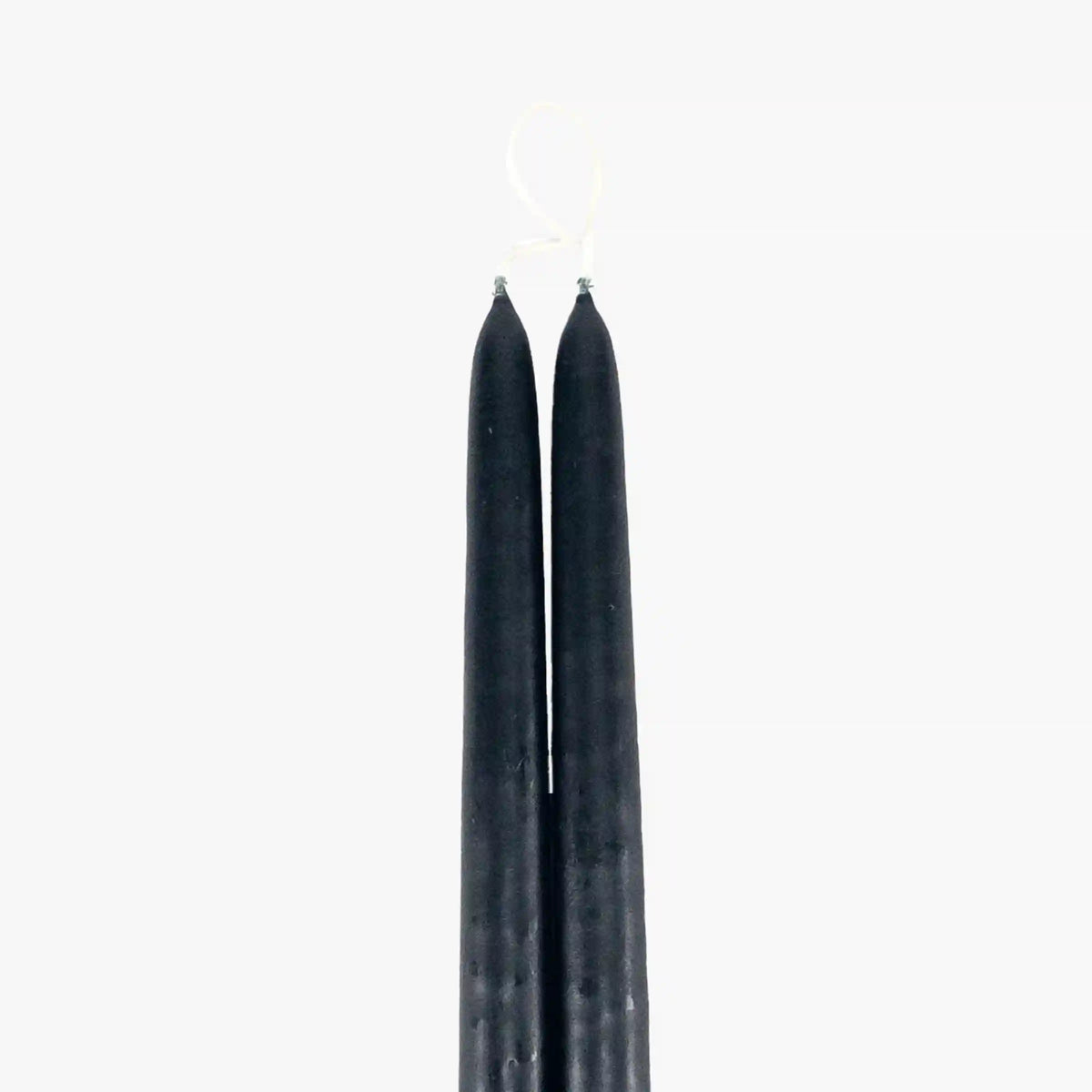 Dripless Black 12" Taper Candles, Set of 2