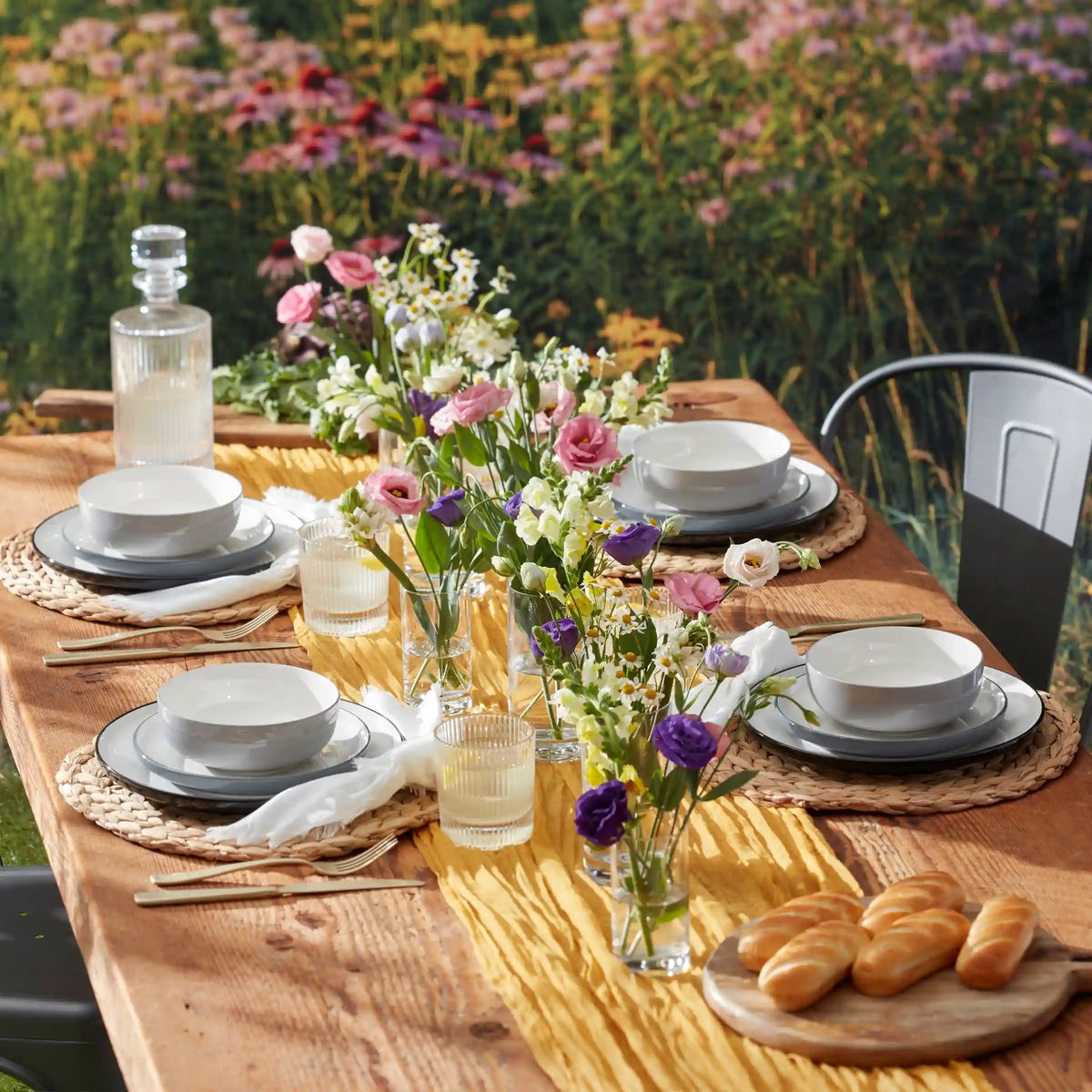 24 Seven Colors Pumice 12-Piece Dinnerware Set