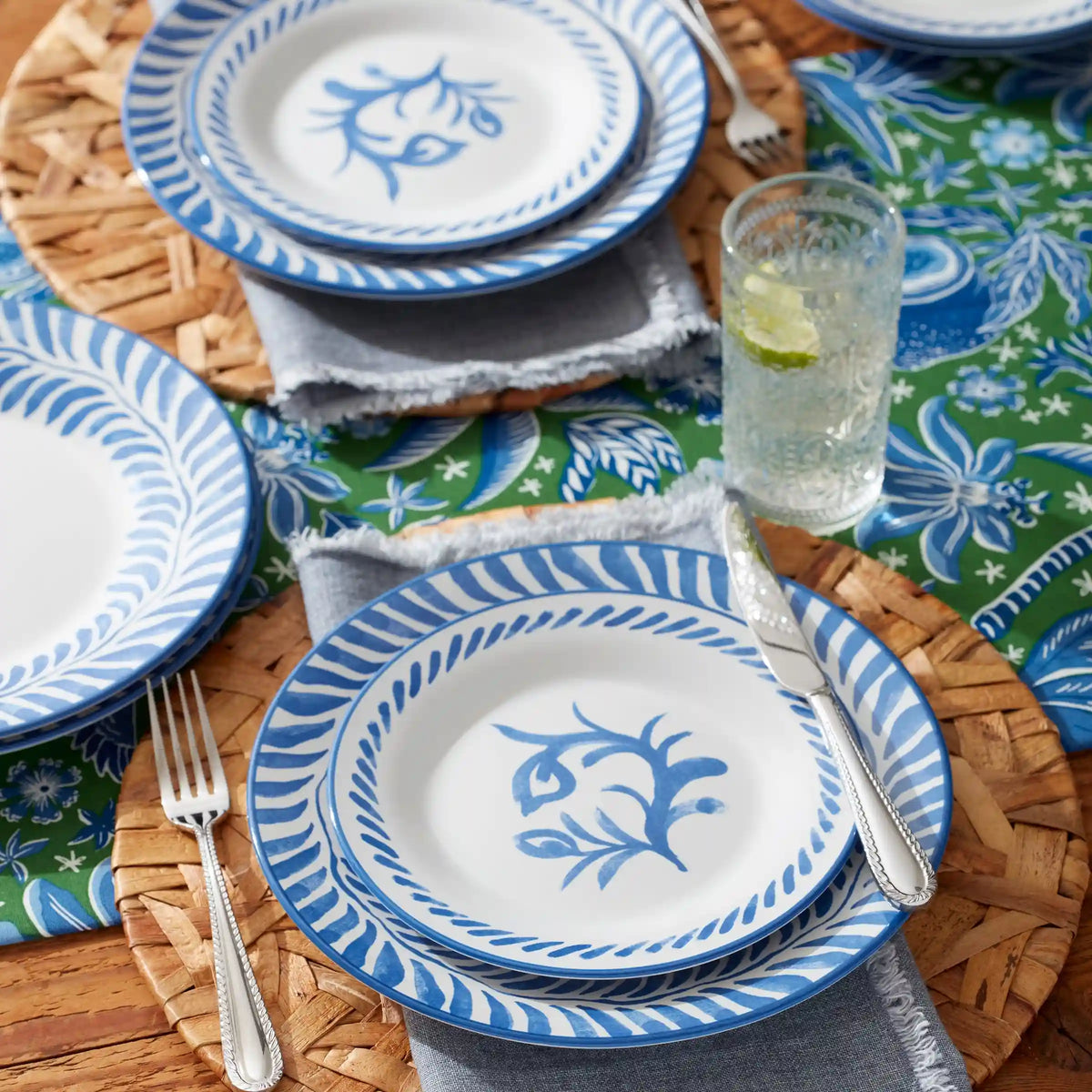 Solear Blue 12-Piece Dinnerware Set