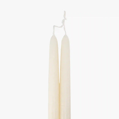 Dripless White 12" Taper Candles, Set of 2