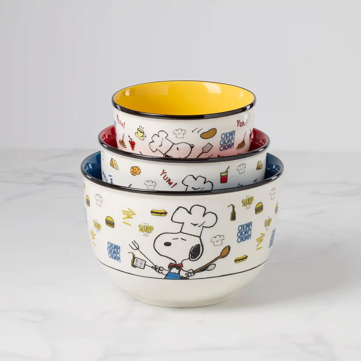 Chef Snoopy 3-Piece Bowl Set
