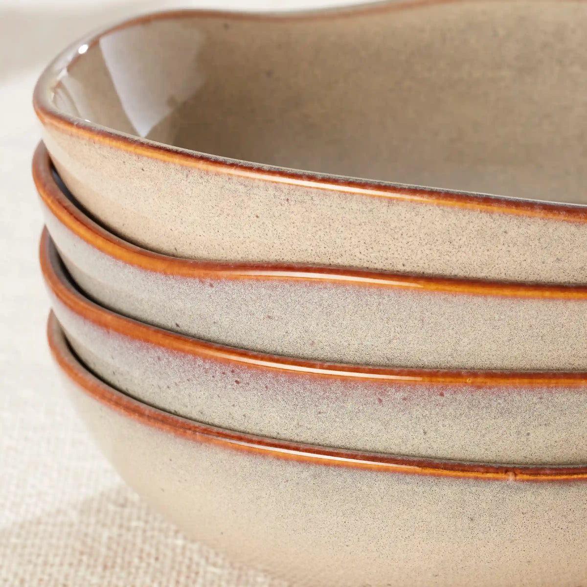 Organic Shades Oatmeal Pasta Bowls, Set of 4