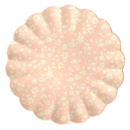 Floral Assorted Bamboo Large Plates, Set of 6