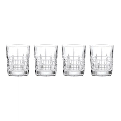 Deklan Crystal Double Old-Fashioned Glasses, Set of 4