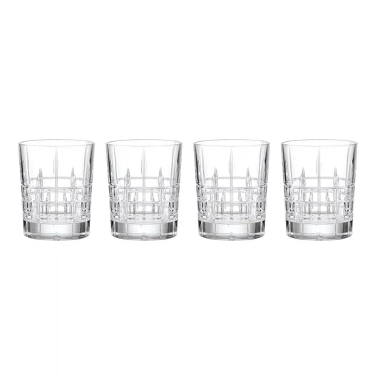 Deklan Crystal Double Old-Fashioned Glasses, Set of 4