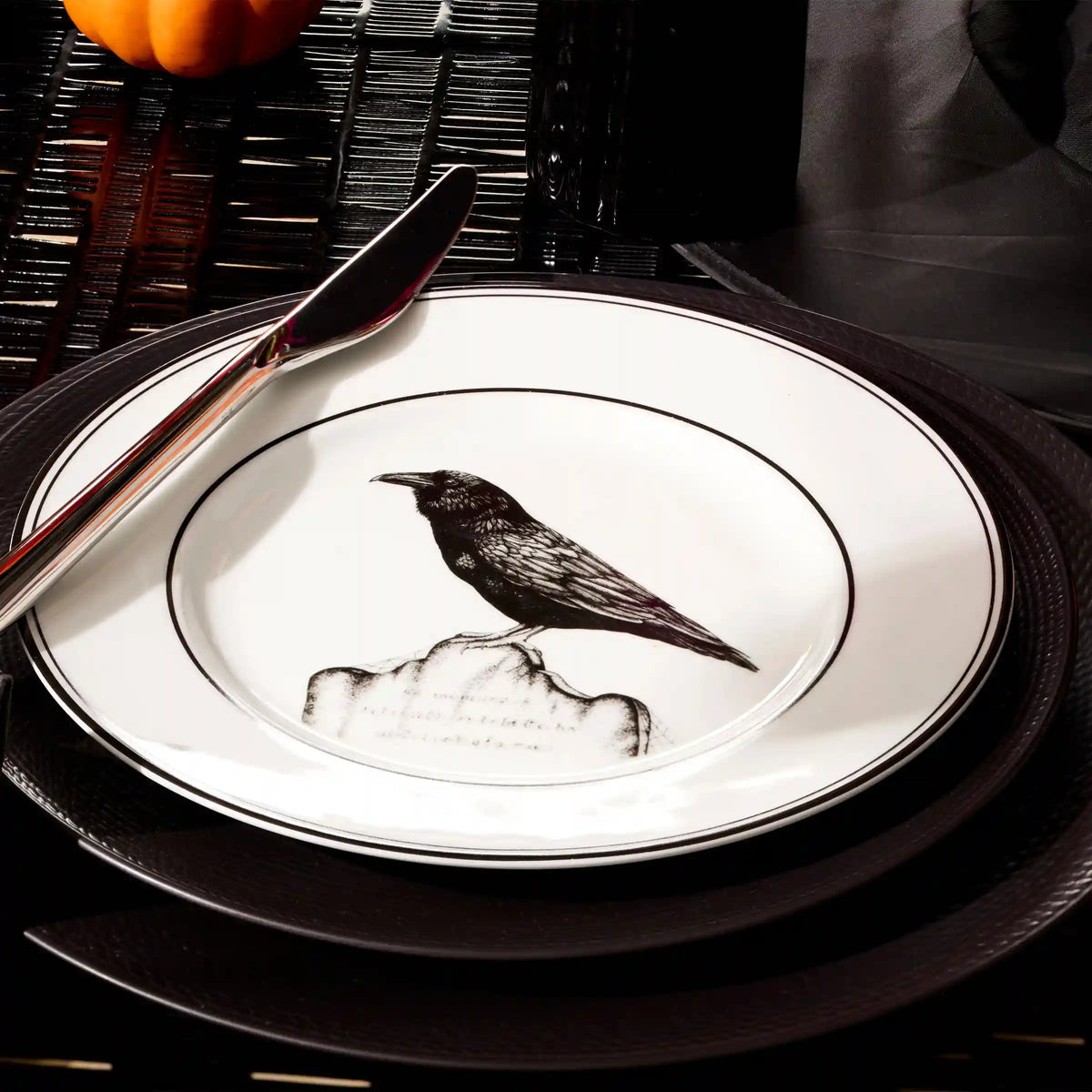 Vintage Halloween Dessert Plates, Set of 4