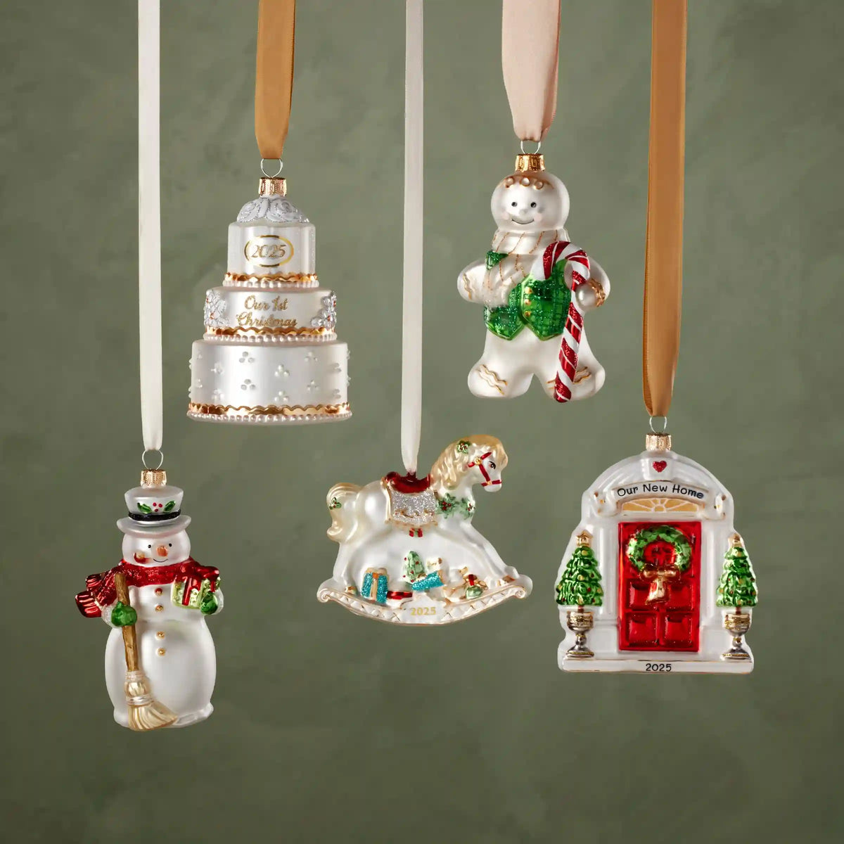 Blown Glass Snowman Ornament