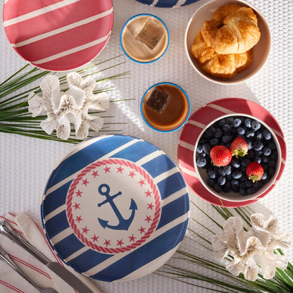24 Seven Melamine Aweigh We Go 24-Piece Dinnerware Set