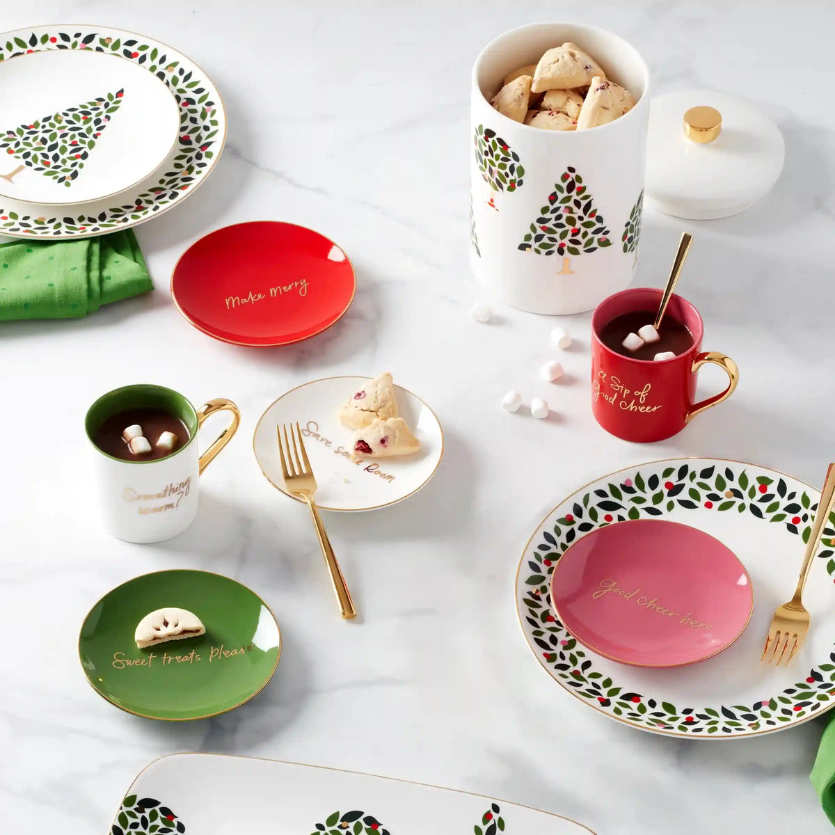 Evergreen Dinner Plates, Set of 4