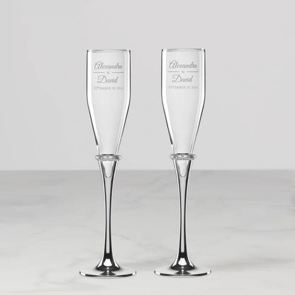 Personalized Devotion Toasting Flute, Set of 2