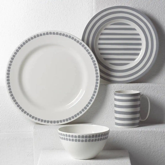 Charlotte Street Grey North 4-Piece Place Setting