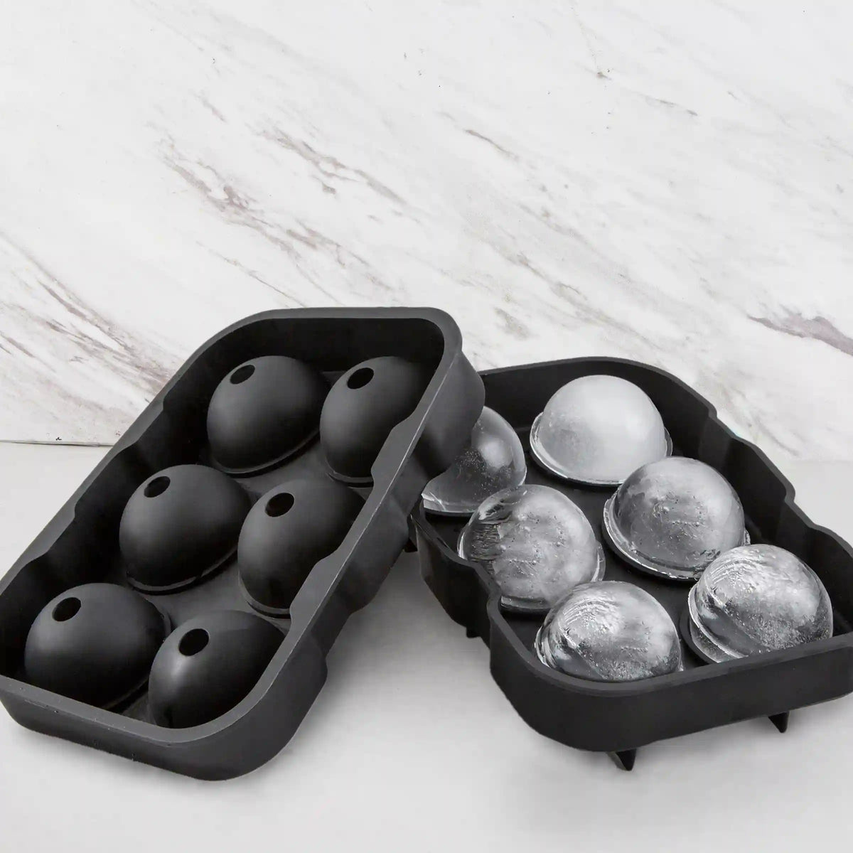 Black Round Silicone Ice Mold