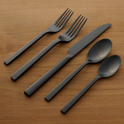 Chefs Table Midnight Matte 20-Piece Flatware Set