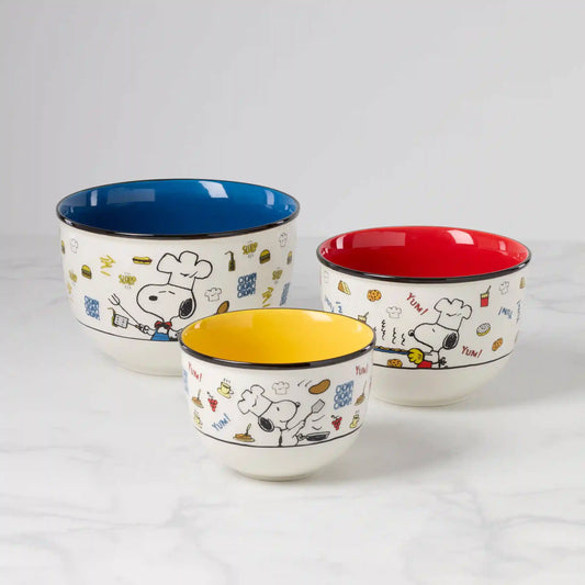 Chef Snoopy 3-Piece Bowl Set