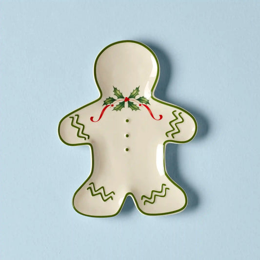 Holiday Gingerbread Man Accent Plate