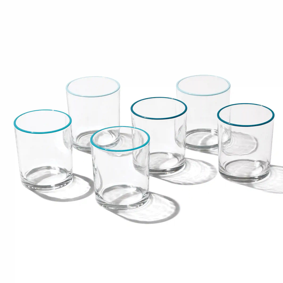 24 Seven Turquoise Medium Tumblers, Set of 6
