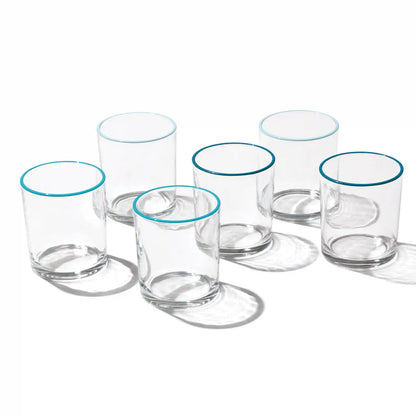 24 Seven Turquoise Medium Tumblers, Set of 6