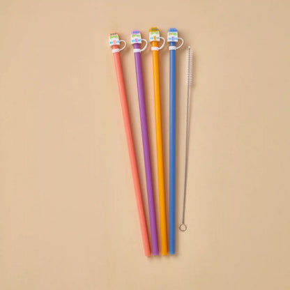 Lenox Spice Village House Caps & Straws, Set of 4