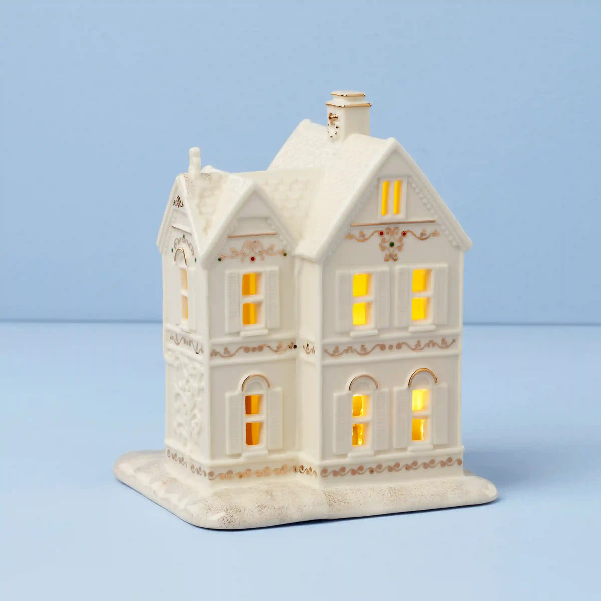 Mistletoe Park Victorian House Lit Figurine
